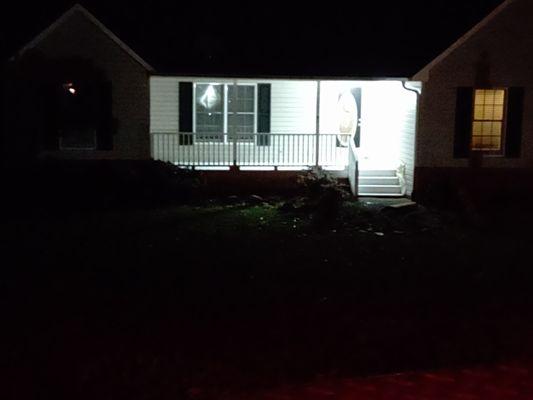 Painted front porch