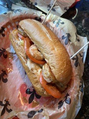 Grilled shrimp sandwich