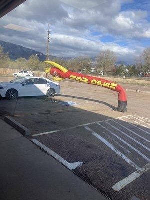 Wavy arm guy drew me in,  Parked in his shadow getting chorizo breakfast burrito