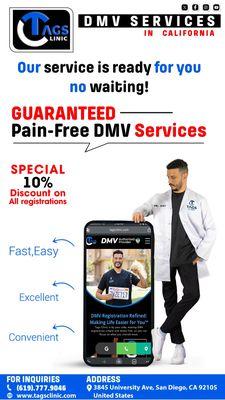 Pain free DMV SAN DIEGO