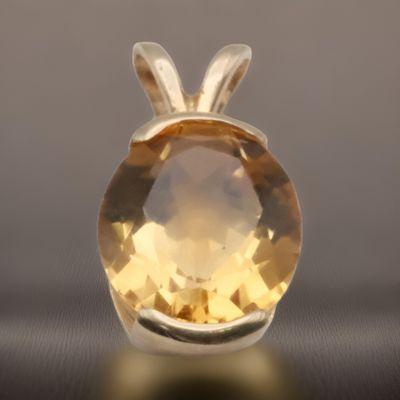 14k Yellow Gold Citrine Pendant