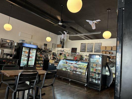 Interior of the building with order counter and deli counter