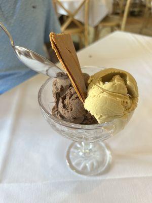 Gelato - dark chocolate and pistachio