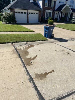 Gunk left on street during yard waste pickup. Wheatmill Ct in St Charles