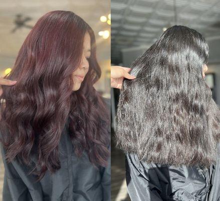 RED VIOLET HAIRCOLOR TRANSFORMATION