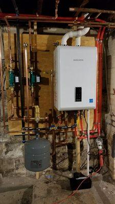 Combi Boiler install for house heat and water heater