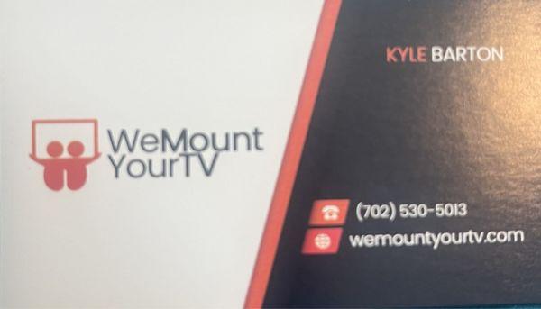 Picture of Kyle's business card. He does great work give him a call.