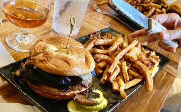 Wildcat burger and fries