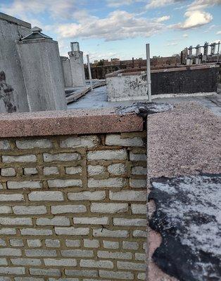 Broken/Loose Bricks + Missing/Broken Mortar. 84-53 Dana Court, Middle Village Queens. Bronstein Properties when will this be fixed?