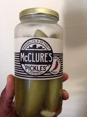 McClures spicy pickles! The best!! Better get some !!