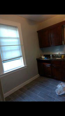 Finished new kitchen floor and new paint job