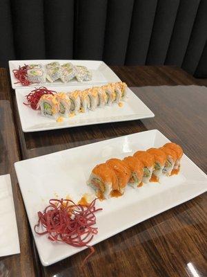 California Roll, Elvis Roll, and Luis Roll