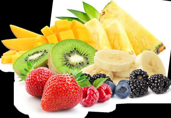 Fresh Fruit Toppings (your choice): Banana, blackberries, blueberries, kiwi, mango, pineapple, raspberries, and strawberries