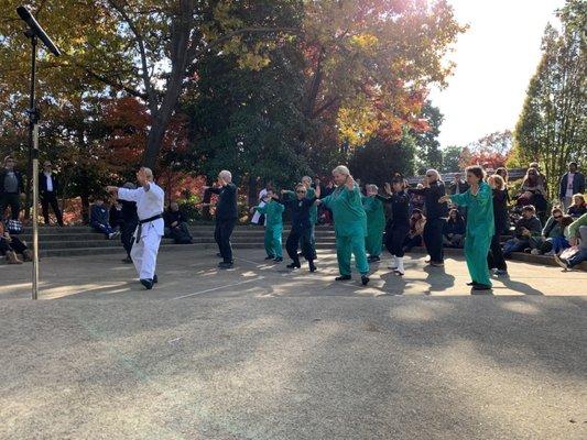 Performing Tai Chi at the Japanese Garden Maple Festival at the Fort Worth Botanic Garden, 2019