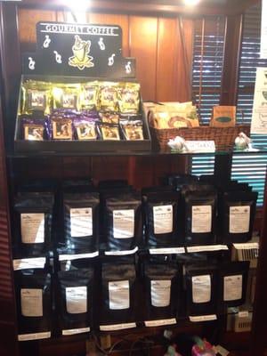 Some of the coffee and tea selection. So many to choose from and lots of different types