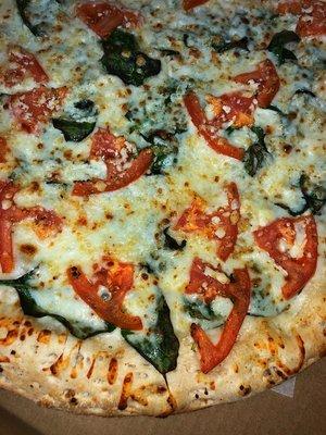 Spinach and feta pizza