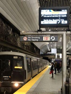 Peachtree Center station - useful stop to walk to Centennial Park.