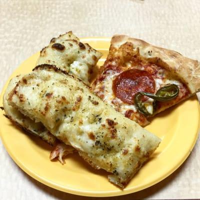 Cheese Bread, (another) Pepperoni Jalapeño