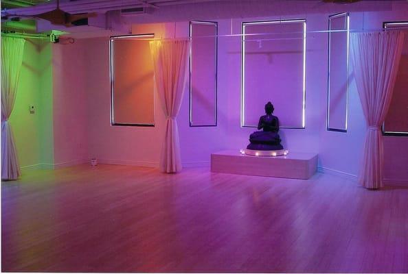 Commercial Yoga studio using Color Kenetics LED