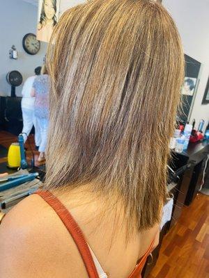 Wow she's my client and move from California cut and color by Monica