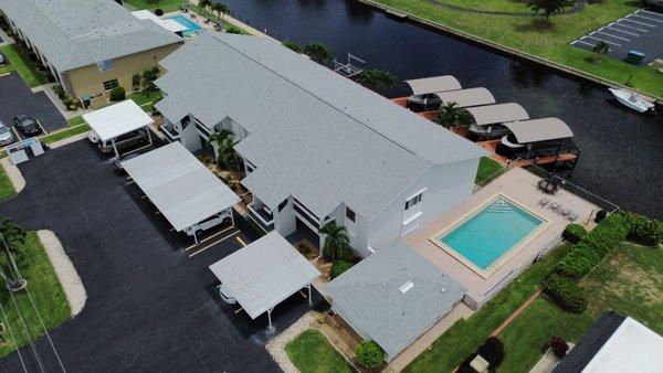 GAF shingles in the color "Birchwood"