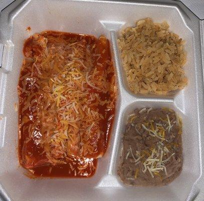 Red cheese enchiladas