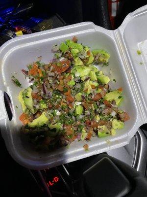 Pico and avocado