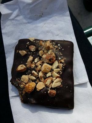 Dark chocolate toffee