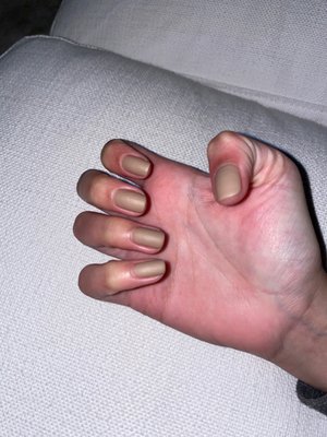 Tan, OPI GEL, matte manicure