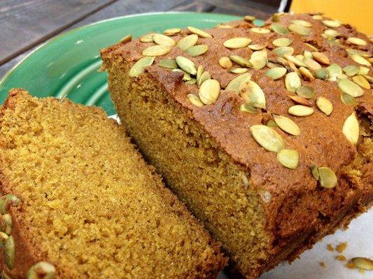 Vegan and Gluten-free dessert of the day Pumpkin Bread