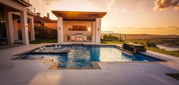 Sunsets are amazing with a Denali Pool!
 
 pool builder near me