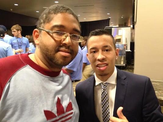 Midfielder Sebastian Velasquez at the meet and greet 5/30/2015 NYCFC