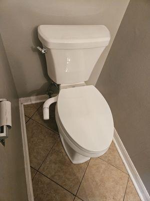 Installation of new toilet with bidet