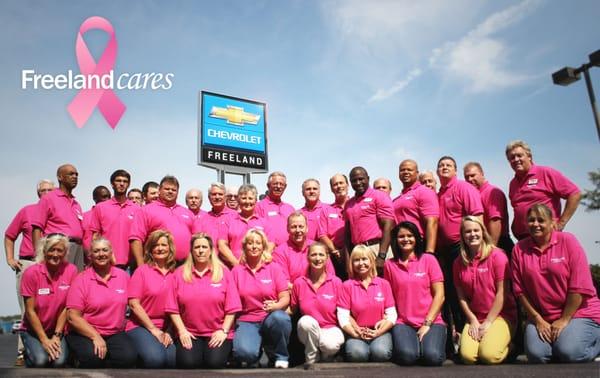 Freeland Cares - Making Strides Against Breast Cancer