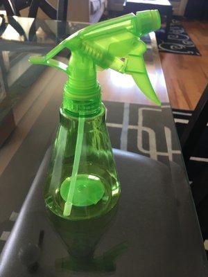 Small spray water bottle