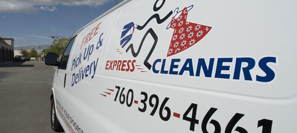 Express cleaners pick-up van