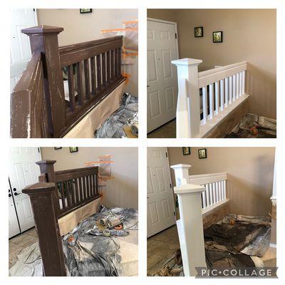 Before/After stairway railings