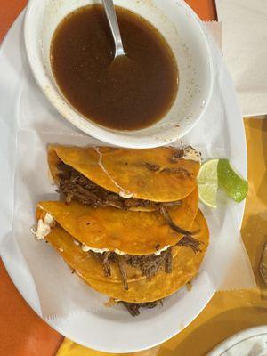 3 Birria Tacos