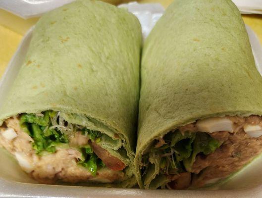 Tuna spinach wrap