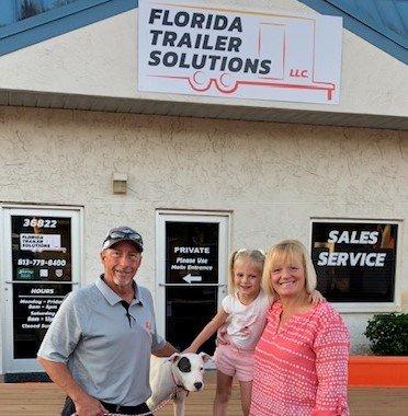 Todd and Cindy Kingsley, their granddaughter, Kayslin and their dog Piper