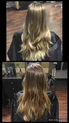 Blonde Babylights to brighten up this natural beauty, along with heavy layering for movement ~ Cut and Color by Kecia @ 503-991-3503