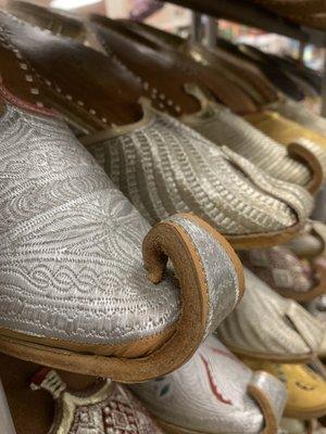 Handmade Punjabi Jutti (shoes) sold at Indian Market (as well as Indian clothing and jewelry)