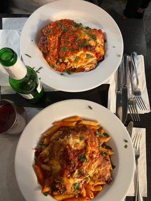 Lasagna with our Famous Meatballs Chicken Cutlet Parmigiana