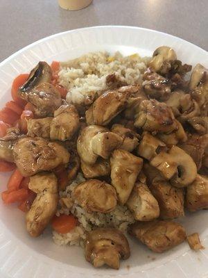 Hibachi chicken is always a great choice.