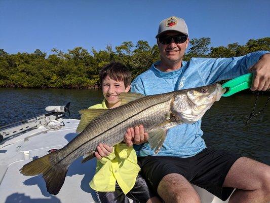 Another amazing snook for this father and son