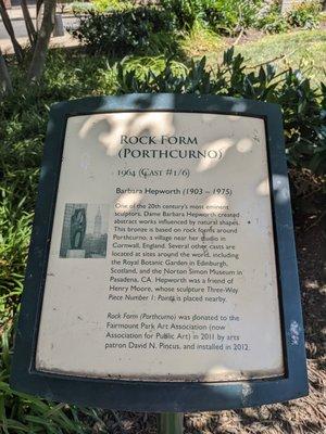 Rock Form (Porthcurno) by Barbara Hepworth, Philadelphia