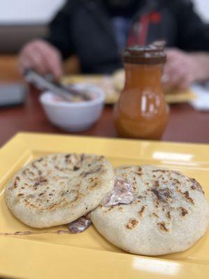 Bean pupusas