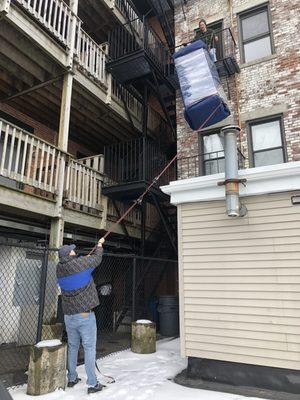 Hoisting a couch