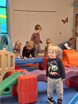 Large indoor spaces for large motor play!