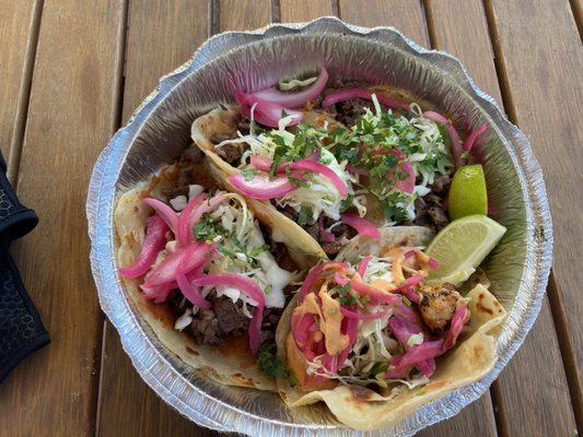 Ribeye, tinga, and shrimp tacos!